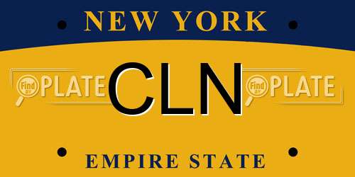 CLN New York License Plate