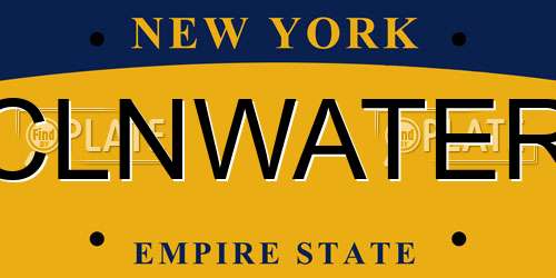 CLNWATER New York License Plate