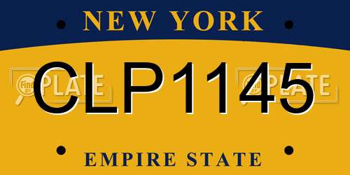 CLP1145 New York License Plate