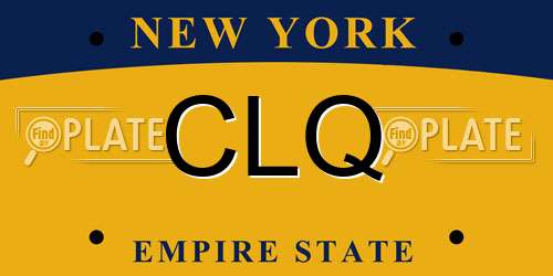 CLQ New York License Plate