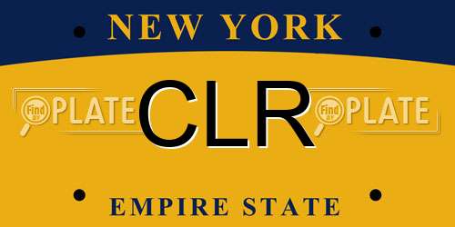 CLR New York License Plate