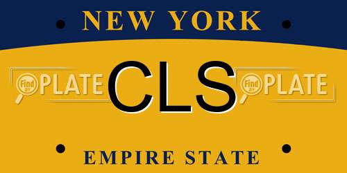 CLS New York License Plate