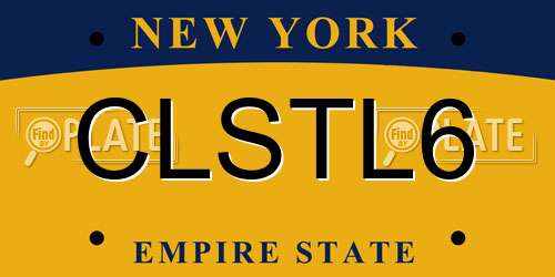 CLSTL6 New York License Plate
