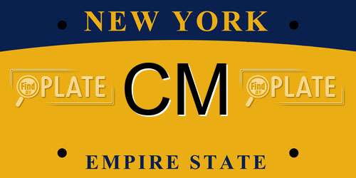 CM New York License Plate