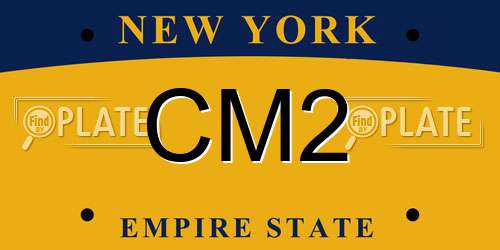 CM2 New York License Plate