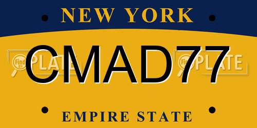 CMAD77 New York License Plate