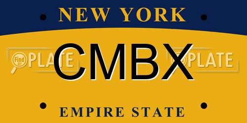 CMBX New York License Plate