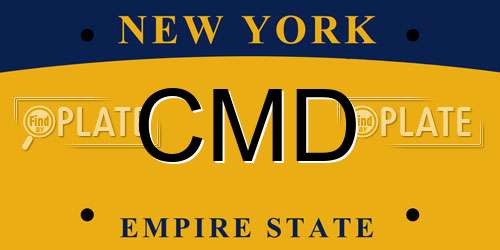 CMD New York License Plate