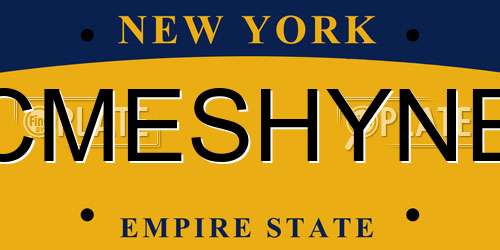 CMESHYNE New York License Plate