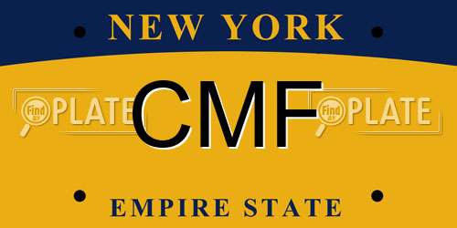 CMF New York License Plate