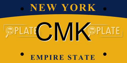 CMK New York License Plate