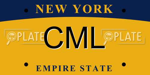 CML New York License Plate