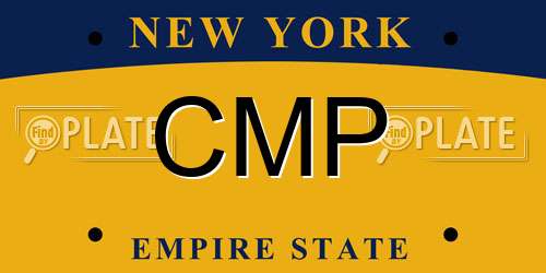 CMP New York License Plate