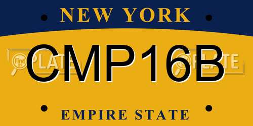 CMP16B New York License Plate