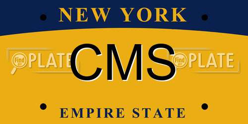 CMS New York License Plate