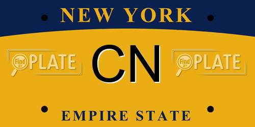 CN New York License Plate
