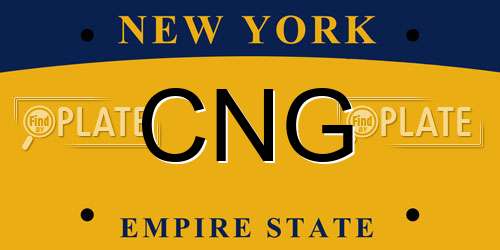CNG New York License Plate