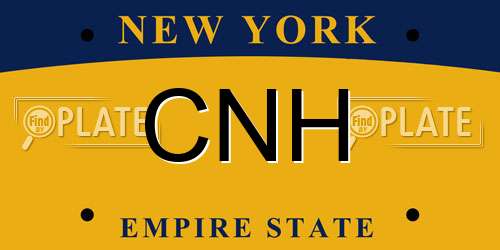 CNH New York License Plate