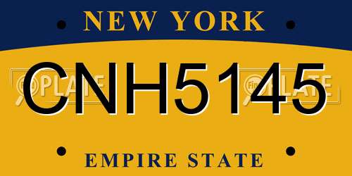 CNH5145 New York License Plate