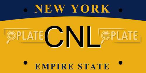 CNL New York License Plate