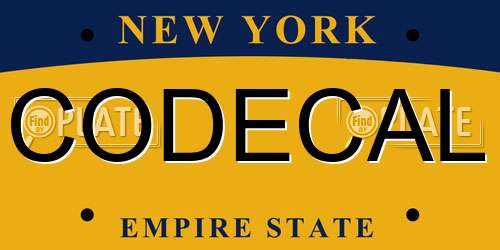 CODECAL New York License Plate