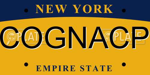 COGNACP New York License Plate