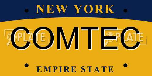 COMTEC New York License Plate