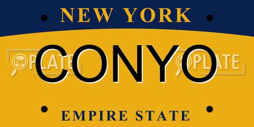 CONYO New York License Plate