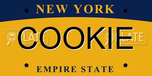 COOKIE New York License Plate