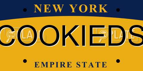 COOKIEDS New York License Plate