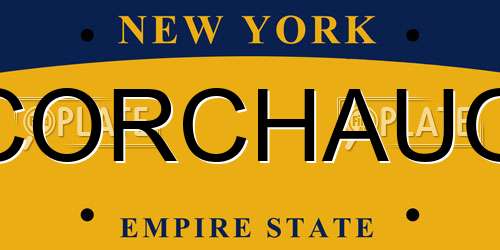 CORCHAUG New York License Plate