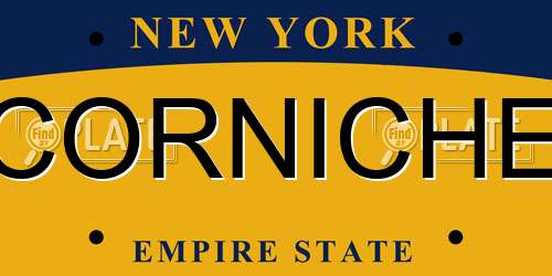 CORNICHE New York License Plate