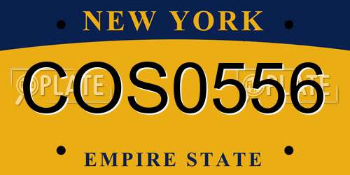 COS0556 New York License Plate