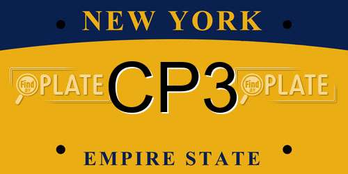 CP3 New York License Plate