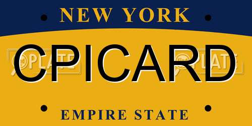 CPICARD New York License Plate