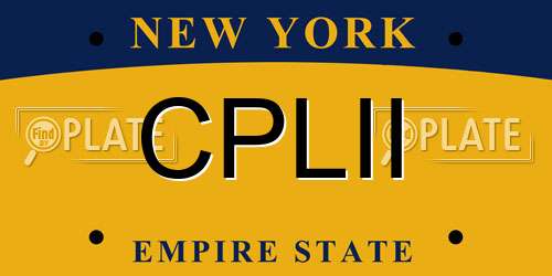 CPLII New York License Plate