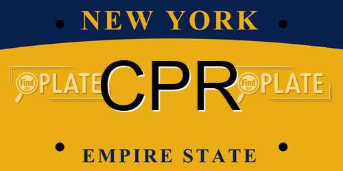 CPR New York License Plate