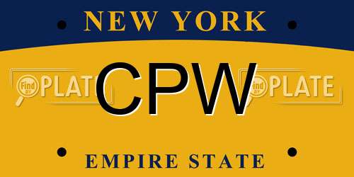 CPW New York License Plate