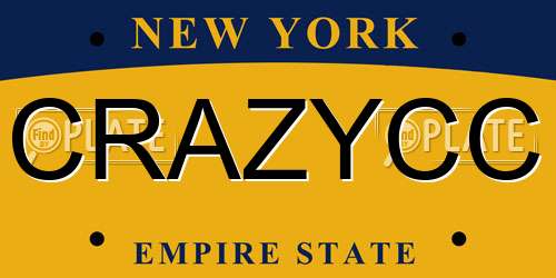 CRAZYCC New York License Plate