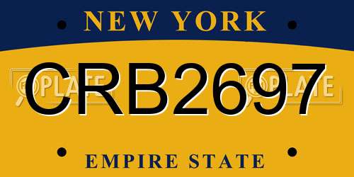 CRB2697 New York License Plate
