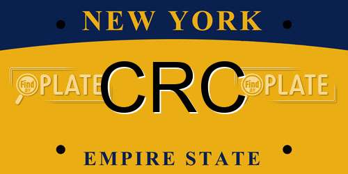 CRC New York License Plate