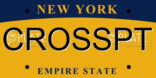 CROSSPT New York License Plate