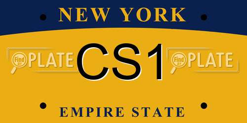 CS1 New York License Plate