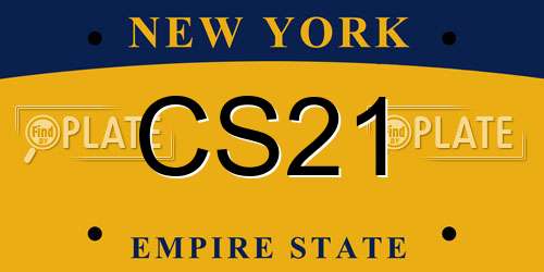CS21 New York License Plate