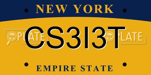 CS3I3T New York License Plate
