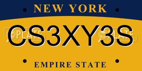 CS3XY3S New York License Plate