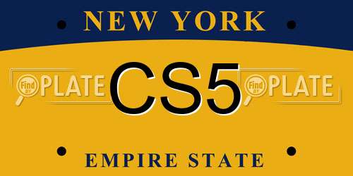 CS5 New York License Plate