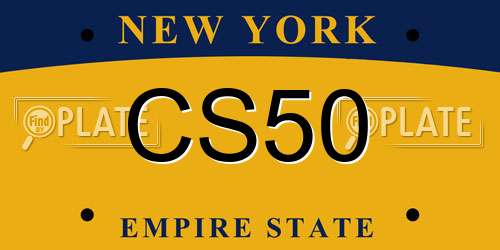 CS50 New York License Plate