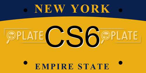 CS6 New York License Plate
