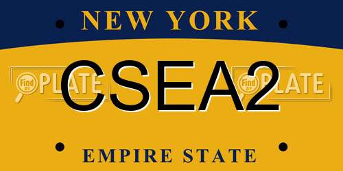 CSEA2 New York License Plate